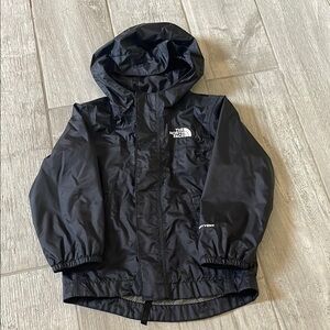 The North Face Black Raincoat with Hood and Elastic Cuffs